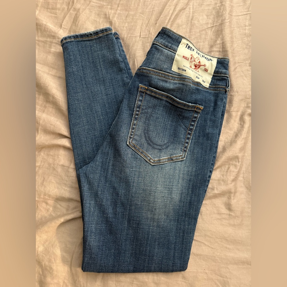 True religion high rise super skinny denim jeans, size 29